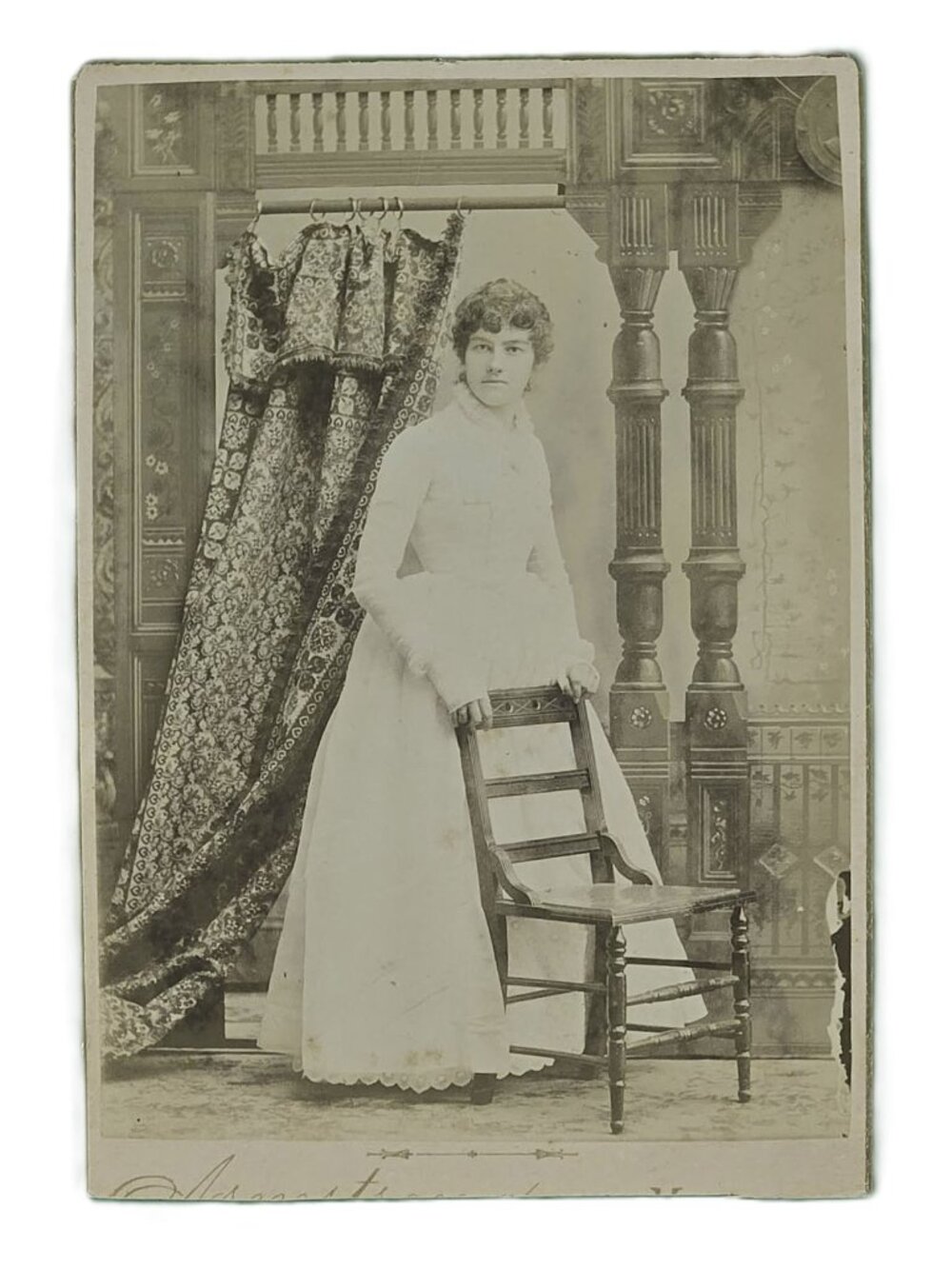 Collectible Antique Cabinet Card Photograph of Woman in the 1800's